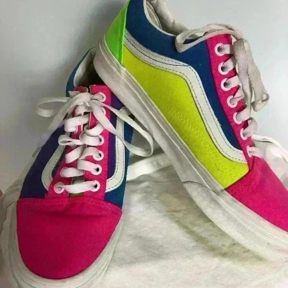 Vans neon color blocked